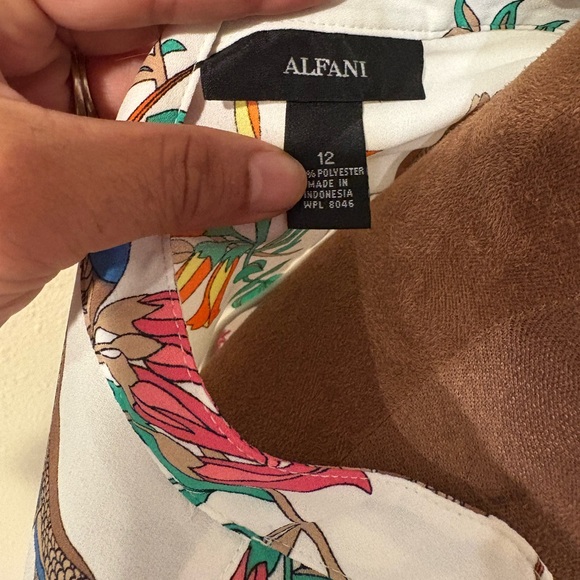 Alfani Multicolor Floral Button-Up Blouse - Picture 2 of 5